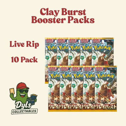 LIVE RIP Clay Burst Japanese Booster Packs Bundle