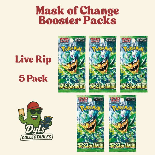 LIVE RIP Pokemon Mask of Change Booster Packs