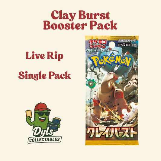 LIVE RIP Clay Burst Japanese Booster Packs Bundle
