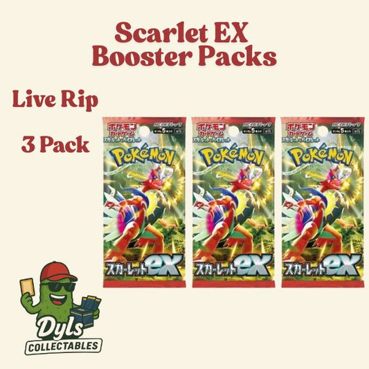 LIVE RIP Pokemon Scarlet EX Booster Packs